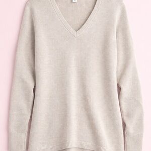 L.L. Bean Beige Knit Pullover